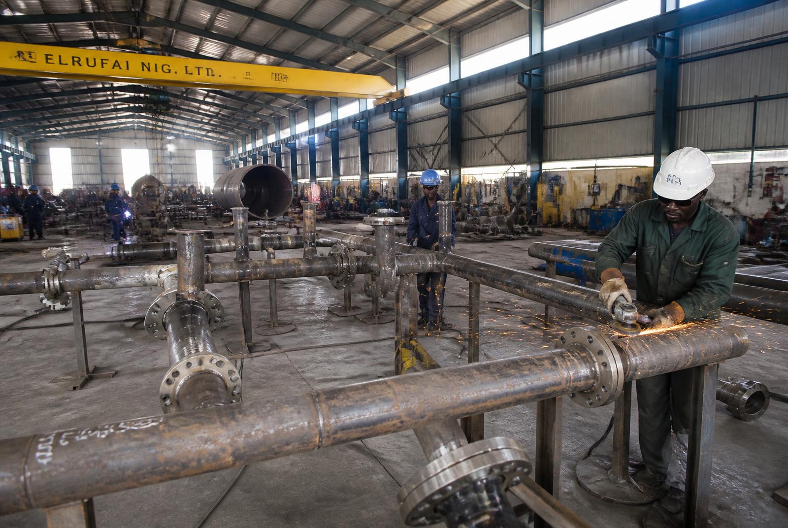 Crew Re-al Technical Limited fabrication yard in Port Harcourt